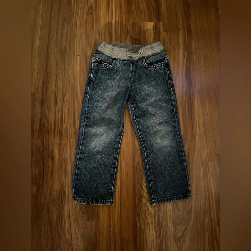 Cat & Jack Blue Denim Jean shorts and Children’s Place jeans 2T